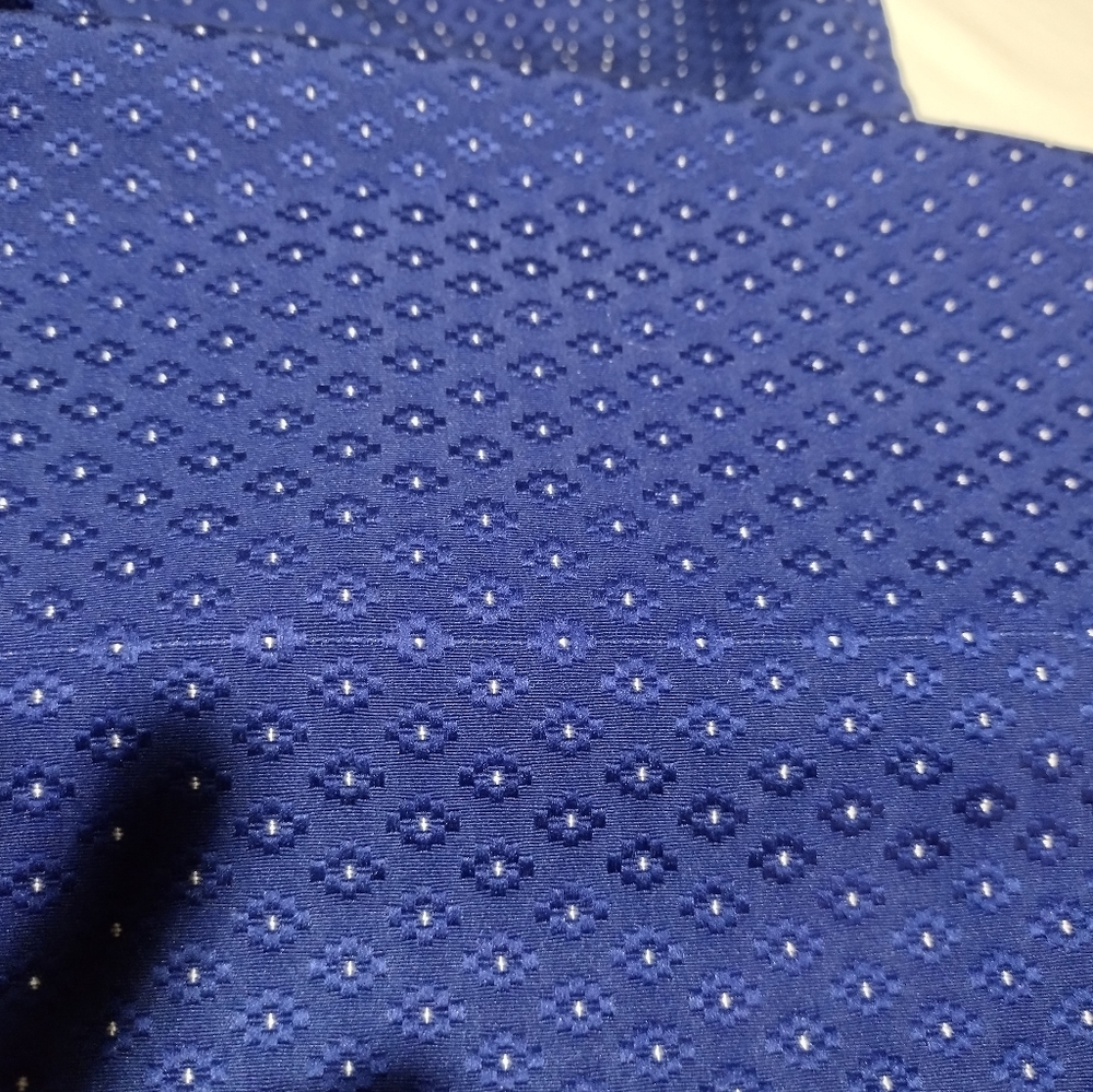Kensie Cobalt Blue and White Sweetheart Neck Line Midi Dress - Picture 9 of 16